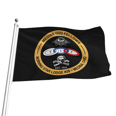 Medina Odd Fellows Logo Flag